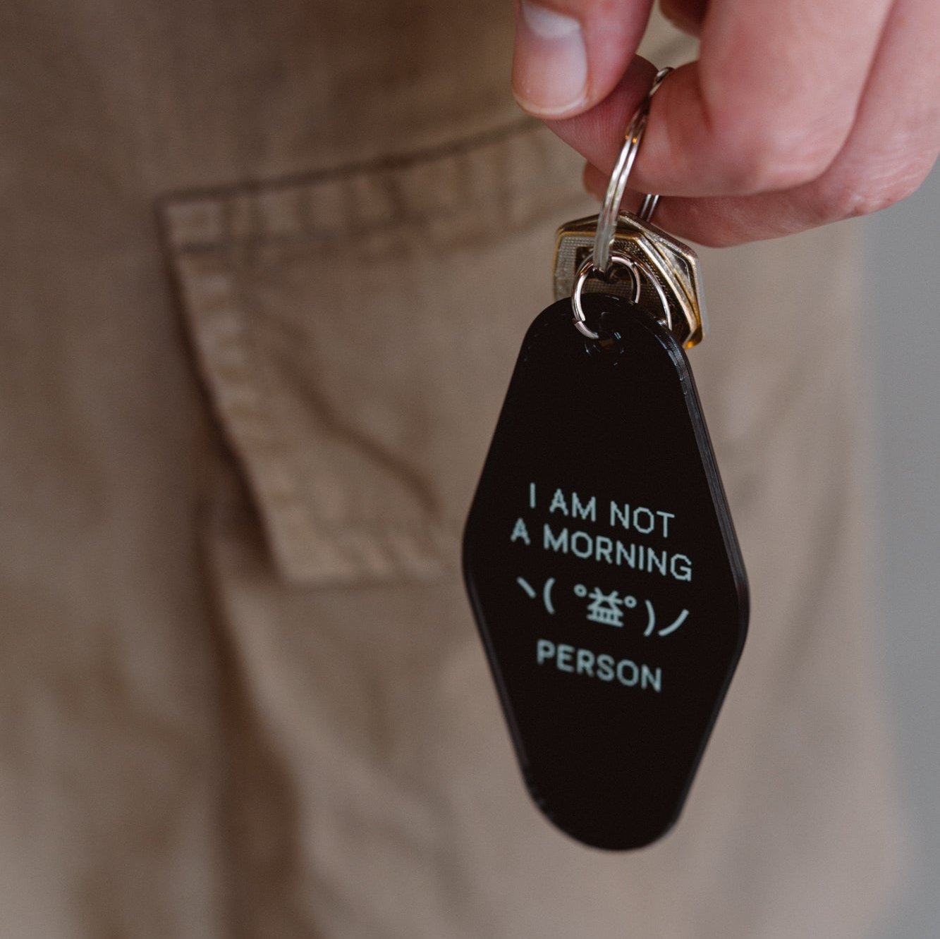 I am Not A MORNING Person Keyring