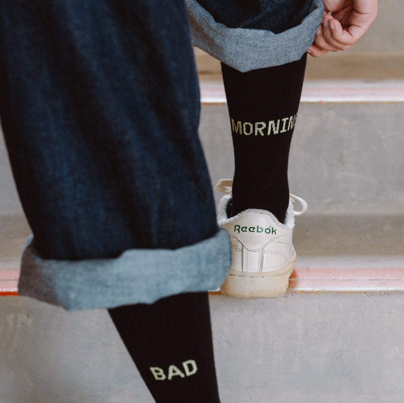 Bad MORNING Crew Socks